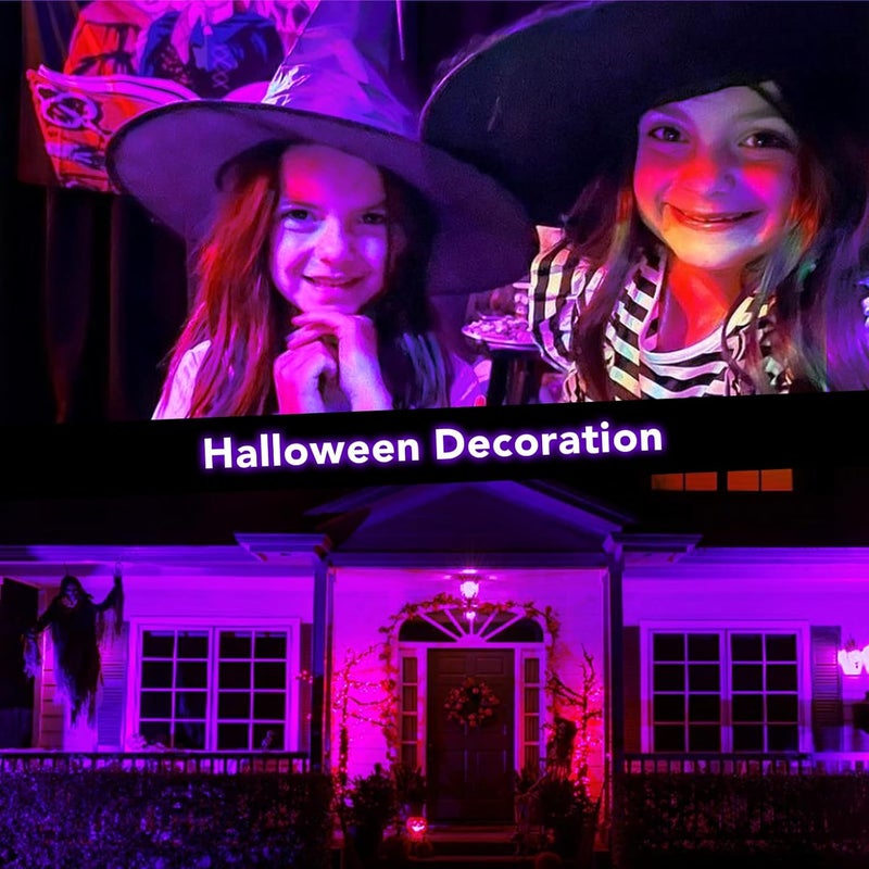 BeeLinks Halloween LED Black Light: 15W Spot Lights Outdoor UV Spotlight for Halloween Christmas | 110V Plug-in Blacklight with IP65 Waterproof for Party Body Paint Fluorescent Poster Neon Glow - Image 2
